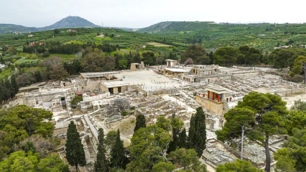 Πανοραμική άποψη του Ανακτόρου της Κνωσού